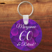 紫エレガント60と退職退職した キーホルダー (正面)