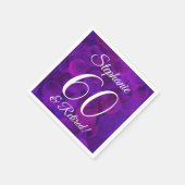 紫エレガント60と除退職した職パーティー スタンダードカクテルナプキン (角)