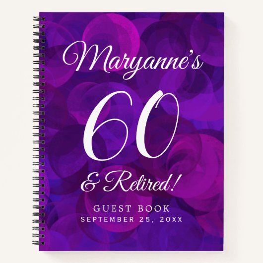 紫エレガント60と除退職した職パーティー ノートブック (正面)