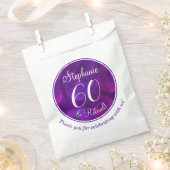 紫エレガント60と除退職した職パーティー フェイバーバッグ (クリップ留めされた状態)