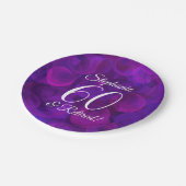 紫エレガント60と除退職した職パーティー ペーパープレート (アングル)