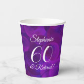 紫エレガント60と除退職した職パーティー 紙コップ (裏面)
