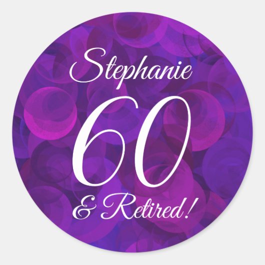 紫エレガント60と除退職した職優遇 ラウンドシール (正面)