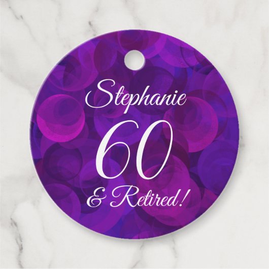 紫エレガント60と除退職した職 フェイバータグ (正面)