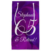 紫エレガント65および除退職した職パーティー スモールペーパーバッグ (正面)