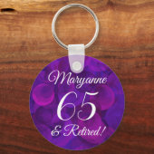 紫エレガント65と退職退職した キーホルダー (正面)