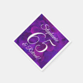 紫エレガント65と除退職した職パーティー スタンダードカクテルナプキン (角)