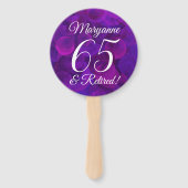 紫エレガント65と除退職した職パーティー ハンドファン (裏面)