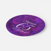 紫エレガント65と除退職した職パーティー ペーパープレート (アングル)
