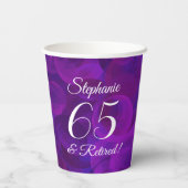 紫エレガント65と除退職した職パーティー 紙コップ (裏面)