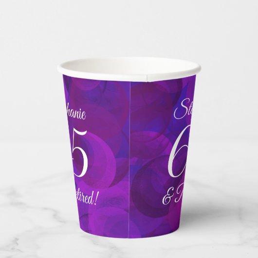 紫エレガント65と除退職した職パーティー 紙コップ (右)