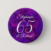 紫エレガント65と除退職した職パーティー 缶バッジ (正面)