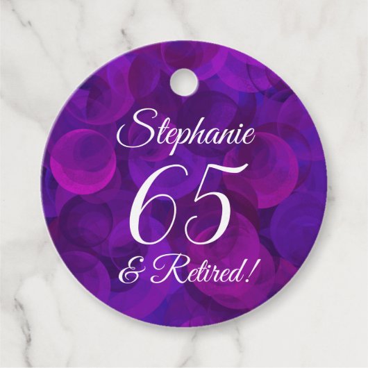 紫エレガント65と除退職した職 フェイバータグ (正面)