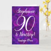 紫エレガント90と非ストップカスタマイズの カード (黄色い花)