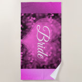 紫エレガント ビーチタオル (正面)
