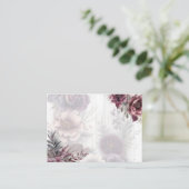 紫エレガント、ピンク、マルーンのフローラ空白の エンクロージャーカード (スタンド正面)