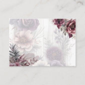 紫エレガント、ピンク、マルーンのフローラ空白の エンクロージャーカード (正面)