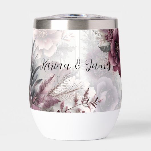 紫エレガント、ピンク、マルーンフローラ (正面)