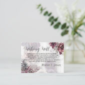 紫エレガント、ピンク、マルーンフローラ エンクロージャーカード (スタンド正面)