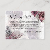 紫エレガント、ピンク、マルーンフローラ エンクロージャーカード (正面)