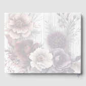 紫エレガント、ピンク、マルーンフローラ ゲストブック (裏面)