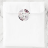 紫エレガント、ピンク、マルーンフローラ ラウンドシール (バッグ)