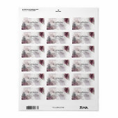 紫エレガント、ピンク、マルーンフローラ ラベル (フルシート)