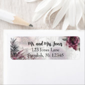 紫エレガント、ピンク、マルーンフローラ ラベル (インサイチュ)