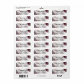 紫エレガント、ピンク、マルーンフローラ ラベル (フルシート)