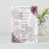 紫エレガント、ピンク、マーン結婚の式 招待状 (スタンド正面)