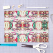 紫エレガント、白、緑の抽象芸術 薄葉紙 (クラフト)