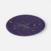 紫エレガント/金ゴールドブー!ハローウィンパーティ ペーパープレート (アングル)