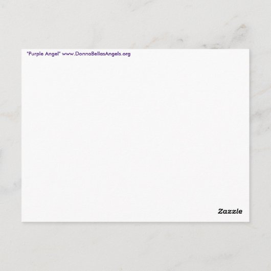 紫エンジェルはがき ポストカード (裏面)