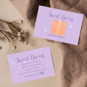 紫オはっきりしたレンジスターズ料理用具ベーカリー 名刺