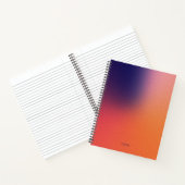 紫オモダンレンジの粗いテクスチャのグラデーシグラデーションョン ノートブック (内部)