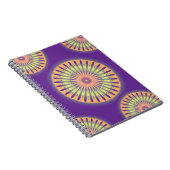 紫オレンジイエローマンダサイケデリックラ ノートブック (右側)