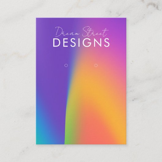 紫オレンジイヤリングディスプレイカード 名刺 (正面)