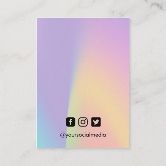 紫オレンジイヤリングディスプレイカード 名刺 (裏面)