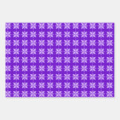 紫オレンジグリーンマルディグラスパターン ラッピングペーパーシート (正面2)