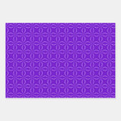 紫オレンジグリーンマルディグラスパターン ラッピングペーパーシート (正面2)