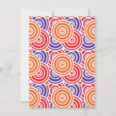 紫オレンジサークルバースデーパーティ招待状 招待状 (裏面)