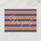 紫オレンジストライプ色 名刺 (正面)