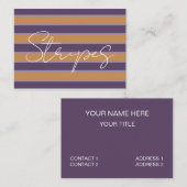 紫オレンジストライプ色 名刺 (正面/裏面)