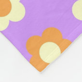 紫オレンジトロピカルボタニカルフローラ フリースブランケット (角)