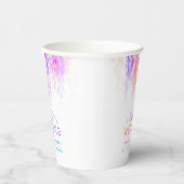 紫オレンジフローラつる植物水結婚色 紙コップ (右)