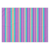 紫オレンジブルーのストライプ テーブルクロス (正面(横))