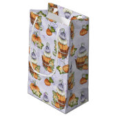 紫オレンジホワイト秋秋カボチャ スモールペーパーバッグ (裏面アングル)