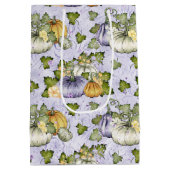 紫オレンジホワイト秋秋カボチャ ミディアムペーパーバッグ (裏面)