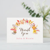 紫オレンジボホワイルドフラワー結婚の葉 (スタンド正面)