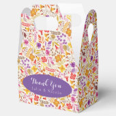 紫オレンジボホワイルドフラワー結婚の葉 フェイバーボックス (オープン)